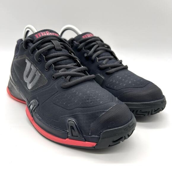 Wilson‎ Tennis Shoes Womens Size 7.5 Navy Red Court Performance Grip WRS325200 - Picture 4 of 9